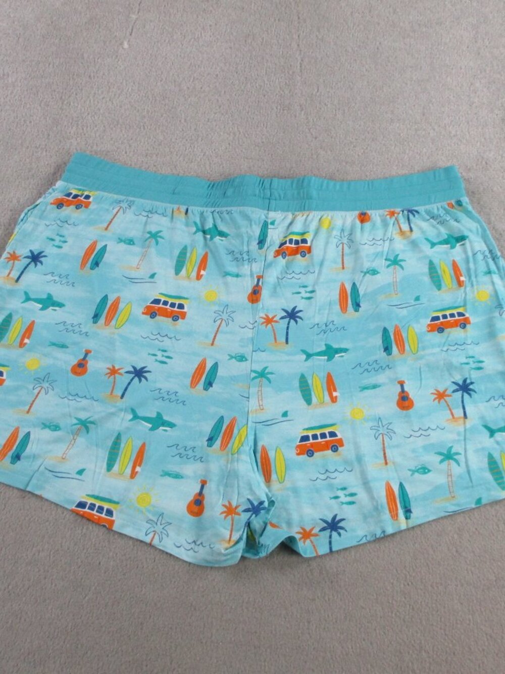 Little Sleepies Pajama Shorts Womens 2XL Blue Surf Life Print Bamboo Lounge PJs - Picture 2 of 8